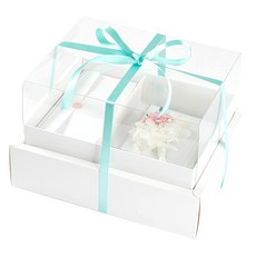 뮤니드 그레이스 쇼케이스 리본 용돈 선물상자 + 용돈봉투, 화이트(선물상자), 민트(리본), 1개