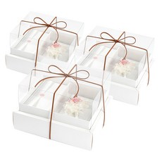 뮤니드 그레이스 쇼케이스 리본 용돈 선물상자 + 용돈봉투, 화이트(선물상자), 샤무드 브라운(리본), 3개