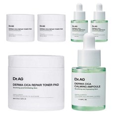 Dr.Ag 積雪草去角質爽膚棉片 60片入+積雪草玻尿酸舒緩安瓶 30ml 2款組, 3組