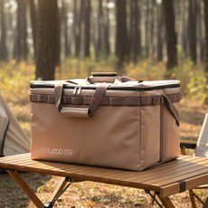 레토 보온 보냉 쿨러백, 네츄럴 브라운, 45L