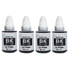 프린팅존 캐논 GI990 대용량 잉크, 검정, 4개