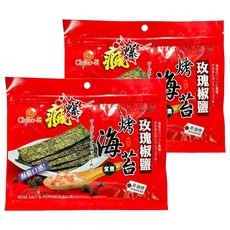 Chiao-E 巧益 玫瑰椒鹽烤海苔30g,1入-酥脆口感，玫瑰鹽與黑胡椒的完美結合，非油炸更健康, 30g