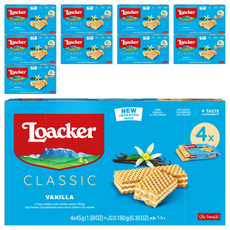 Loacker 萊佳哈斯 方角哈斯餅 香草口味, 180g, 10盒