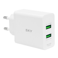 SKY 필 Q2 듀얼포트 고속충전 어댑터 36W, 혼합색상, 1개