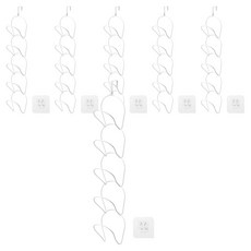 Jmeal 帽子壁掛掛勾組, 白色, 6套