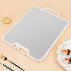 Bloom Home 多用途雙面不鏽鋼副食品砧板, 米色, 1個