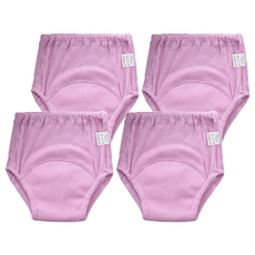 Bebehome居家生活 6層紗紗布學習褲/透氣親膚尿布褲 8~14kg, 粉色, 4件