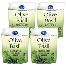 kitchen soap 橄欖&羅勒環保洗碗精, 1.2L, 4包