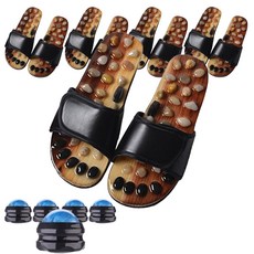 指壓按摩室內拖鞋+手持滾輪按摩球 隨機出貨, 5組, 混色(275mm)