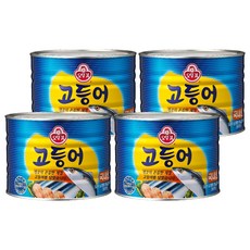 오뚜기 고등어 통조림, 4개, 1.8kg