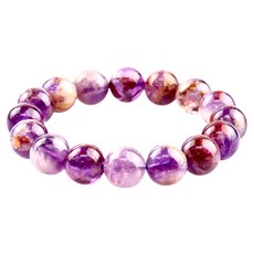 開運方程式 紫幽靈手珠 社交之石 12mm, 紫色, 1個