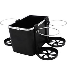 크로니클 콘솔박스 컵홀더 겸 멀티 수납함 3구, 블랙, 컨텐츠 참조