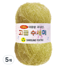 Yarna 大容量高級菜瓜布 100g, 160 橄欖黃油, 5個