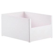 懶角落 櫥櫃收納筐 ABS+PP材質 深框, 白色, 1個