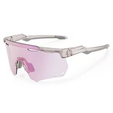 ROCKBROS 洛克兄弟 運動變色度數夾自行車護目鏡 SP323, 透明紫色(鏡框) 紫色(鏡片)