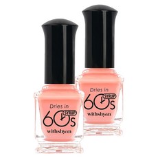 withshyan 60秒快乾指甲油, M004 Peach Syrup(透光), 9ml, 2瓶