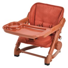 unilove FeedMe 攜帶式寶寶餐椅 輕巧便攜 可折疊收納 安全穩固, Pumpkin Orange