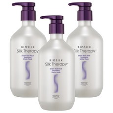 실크테라피 샤인 헤어팩 트리트먼트 화이트 머스크, 500ml, 3개