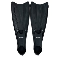 KKAEBIDA 男女通用 蛙鞋 長蛙鞋 + 網袋 組合, 黑色