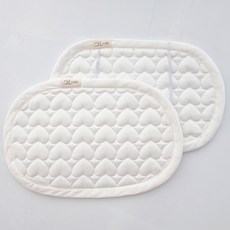 AiRabbit 嬰幼兒純棉直線絎縫雙面汗墊 無固定帶, 象牙白