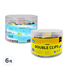 블루마토 더블클립 집게5-A NO.111 25mm 4컬러 48p, 6개
