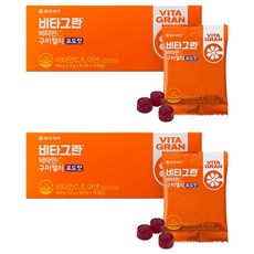 비타그란 비타민C 구미젤리 포도맛, 180g, 2개