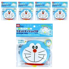 LEC 造型濕紙巾蓋 可重複使用, 小叮噹 藍色 + 白色 + 紅色, 5個