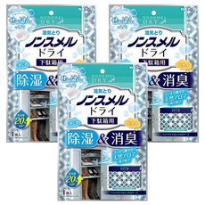 Hakugen Earth 白元 鞋櫃除濕劑 清爽皂香, 65g, 3個