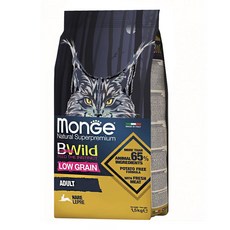 MonGe 瑪恩吉 1歲以上成貓 真野低穀 乾飼料, 兔肉, 1.5kg, 1袋