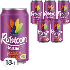 RUBICON 百香果汽水, 330ml, 18個