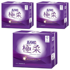 五月花 極柔 頂級抽取衛生紙 110張, 12包, 3袋