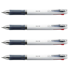 ZEBRA 斑馬牌 夾式超薄4色筆, 白色, 4個