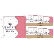 淨新科技 涼感衛生棉, 護墊型(15.5cm), 20片, 10包