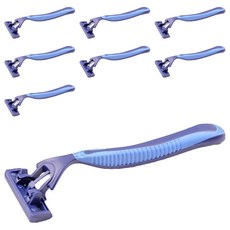 Blue Market 3 層一次性剃須刀藍色, 8個, 1入