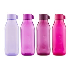 Tupperware 特百惠 冰箱方形水瓶4件套組, 1L, 粉紅色, 薰衣草色, 酒紅色, 紫色, 1套