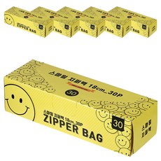 微笑夾鏈袋 18cm, 小(S), 30入, 6個