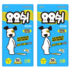 요요쉬 반려견용 배변패드 아카시아향, 50개입, 2개 50개입, 2개