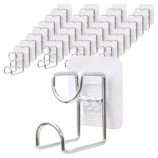 디블릭 다용도 무타공 스테인레스 세면대 접착 욕실걸이, 혼합색상, 30개