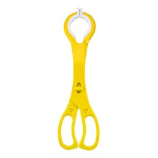 tgm 奶瓶夾, 寬夾子, 易於清潔, 防滑, 防刮傷, 12英寸長, 黃色, 1個