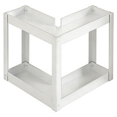 ONE HOUSE 品川系廚房轉角調料品置物架 雙層 OH-K505, 米白色, 1個