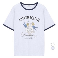 ab.f.z 女性天使撞色印花短袖T恤 AFZ5MK39