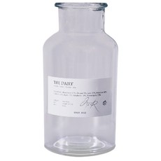 空氣選物 復古藥罐花瓶 透明 玻璃材質, 9 x 9 x 16cm