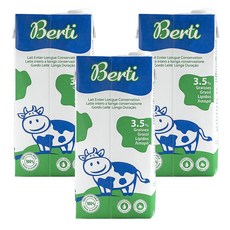 歐洲寶貝 優質保久牛奶 100%生乳 UHT超高溫滅菌, 1L, 3瓶