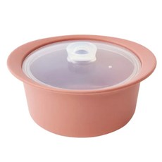 homehouse 矽膠微波蒸煮容器 1200毫升, 1個, 深粉色