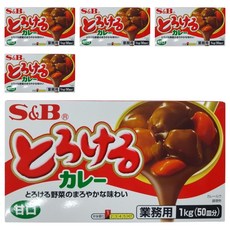 S&B 愛思必 特樂口野菜咖哩塊 甜味, 1kg, 5盒