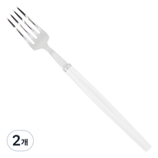 아뻬티 브릴로 컬러 디저트 포크, 화이트, 2개