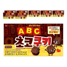 LOTTE 樂天 ABC字母巧克力餅乾, 50g, 8盒