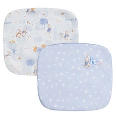 奇哥 乳膠圓型枕 + 悅讀比得兔圓型枕套 2個 寶寶枕頭/嬰兒枕頭 透氣/防霉抗菌 6個月以上, 藍色