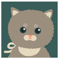 아트조이 DIY 명화그리기 20 x 20 cm, 귀여운아기고양이먼지, 1개