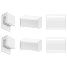 牙膏牙刷刮鬍刀掛架3件組, 2組, 白色